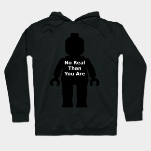 Minifig with 'No Real Than You Are' Slogan Hoodie